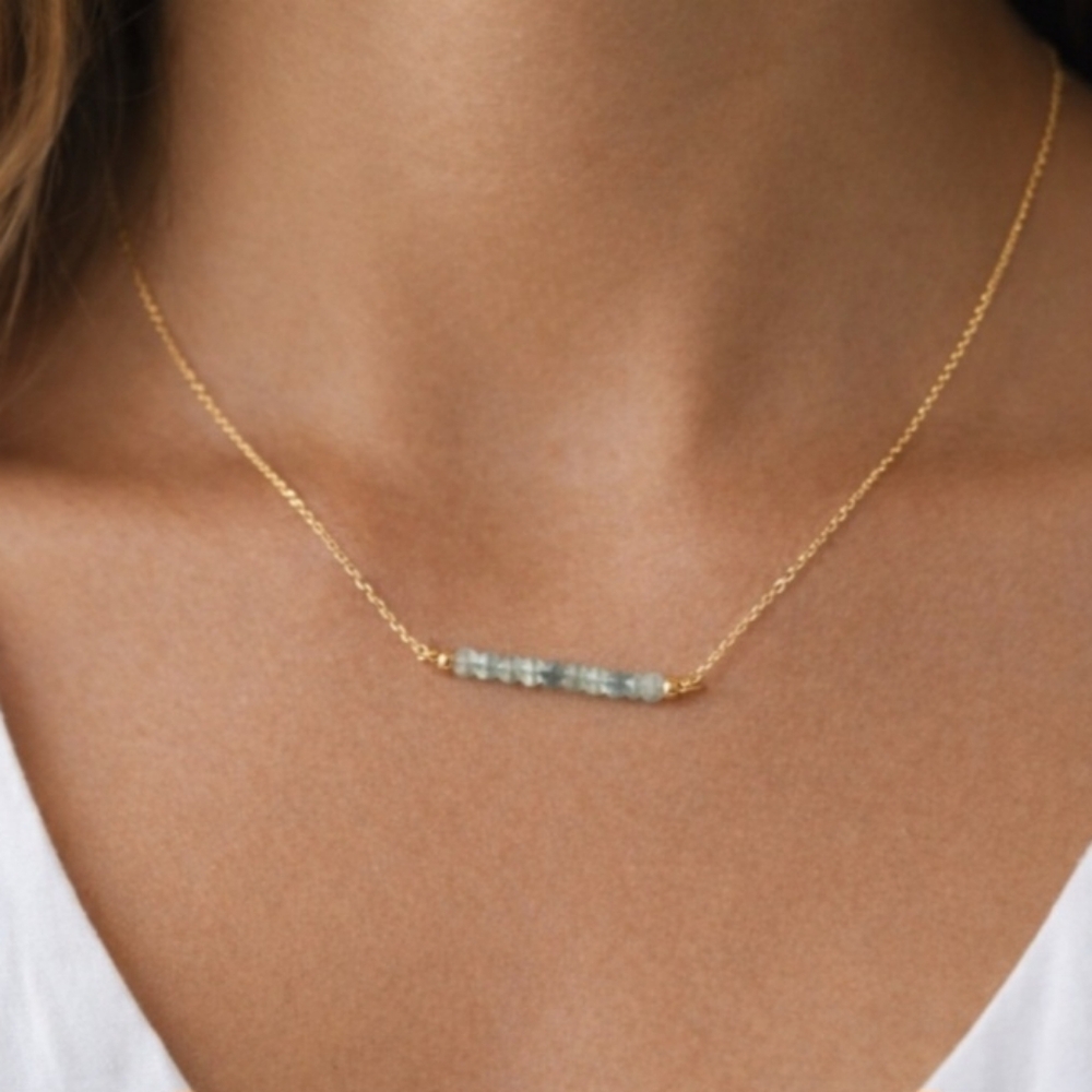 Wishbonne December Gold Necklace 14K Dipped New